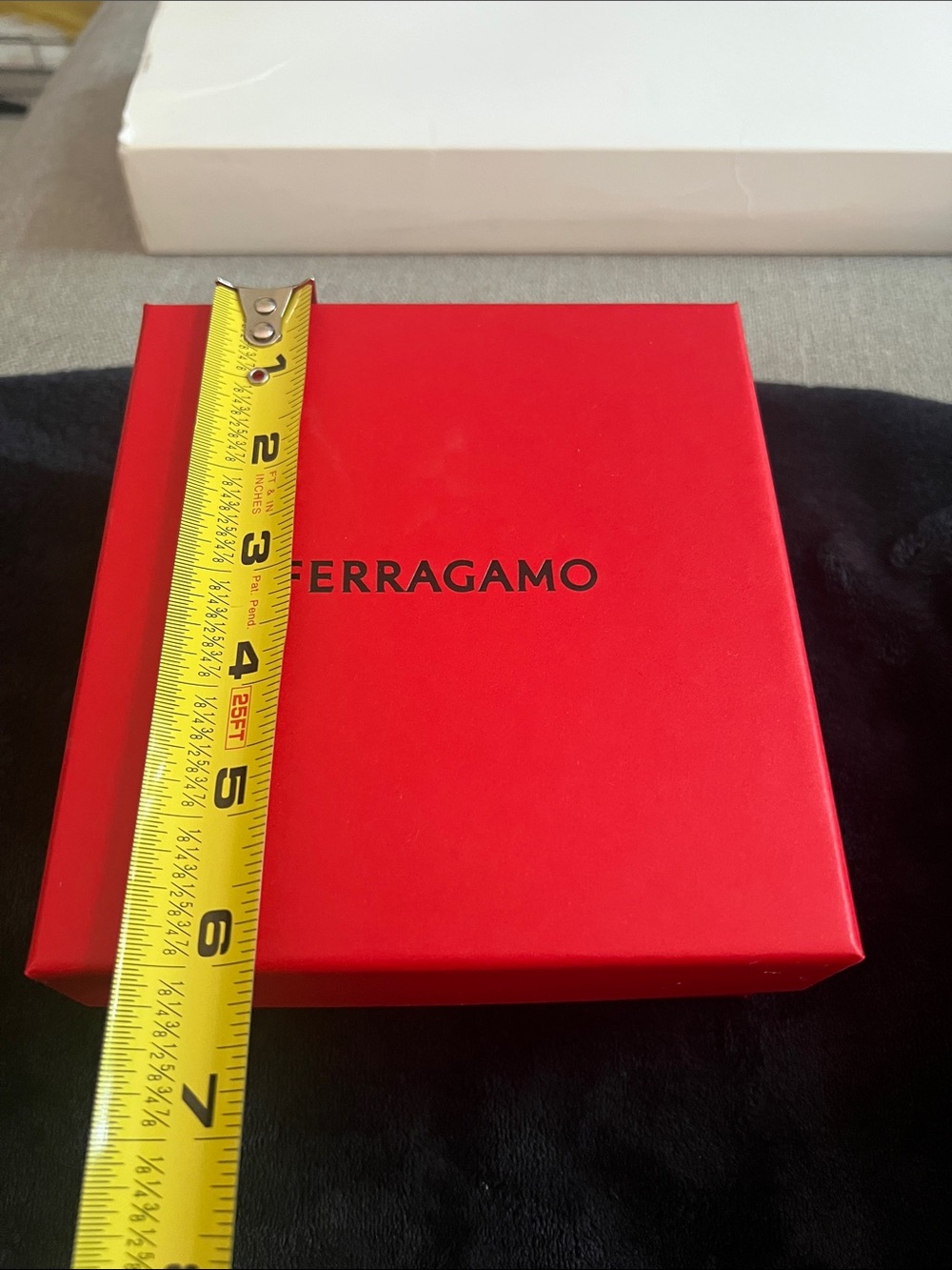 Red Ferragamo Box 6x6x2.75 inches NWOT